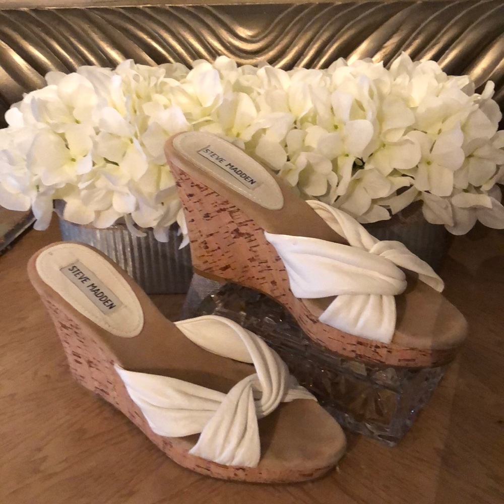 Steve Madden cork wedge heels